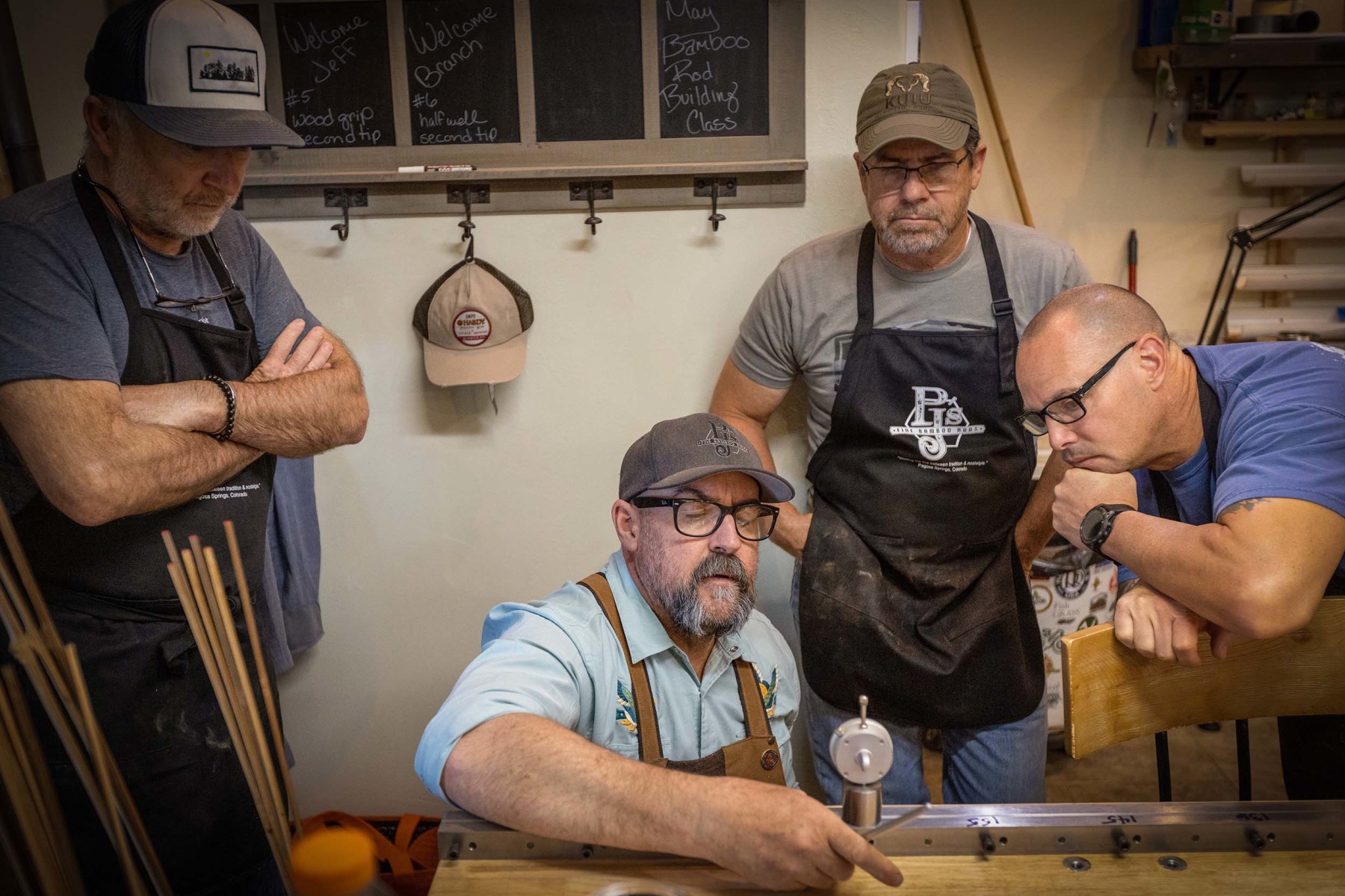 bamboo fly rod building class photo