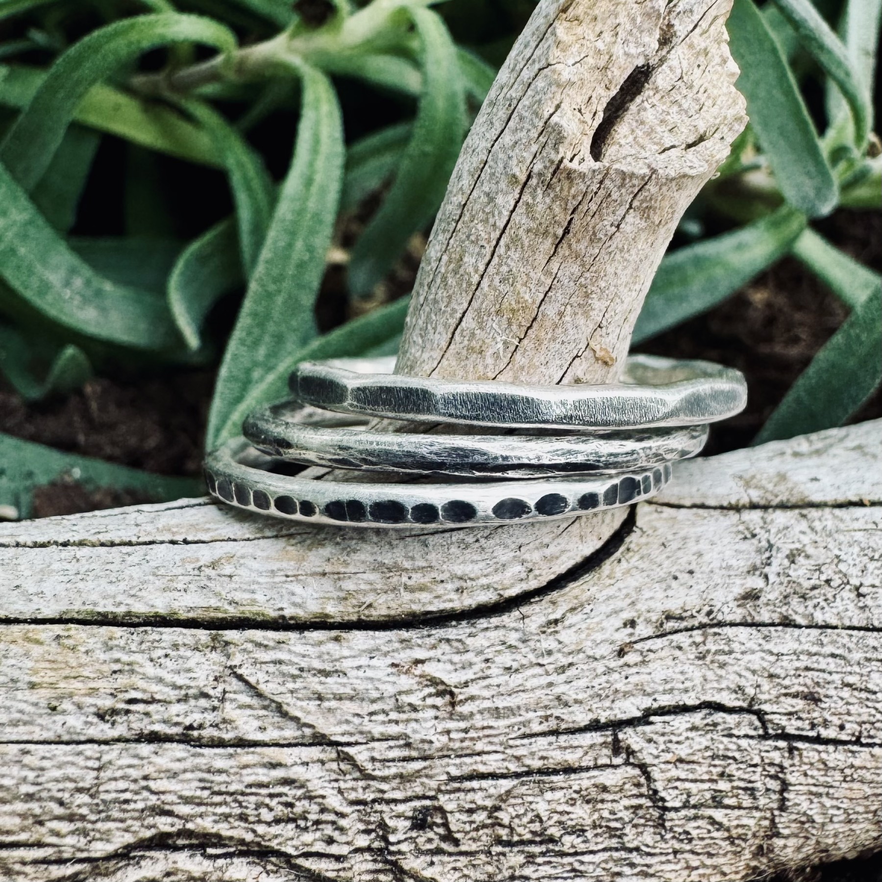 silversmithing: sterling silver stacking rings photo