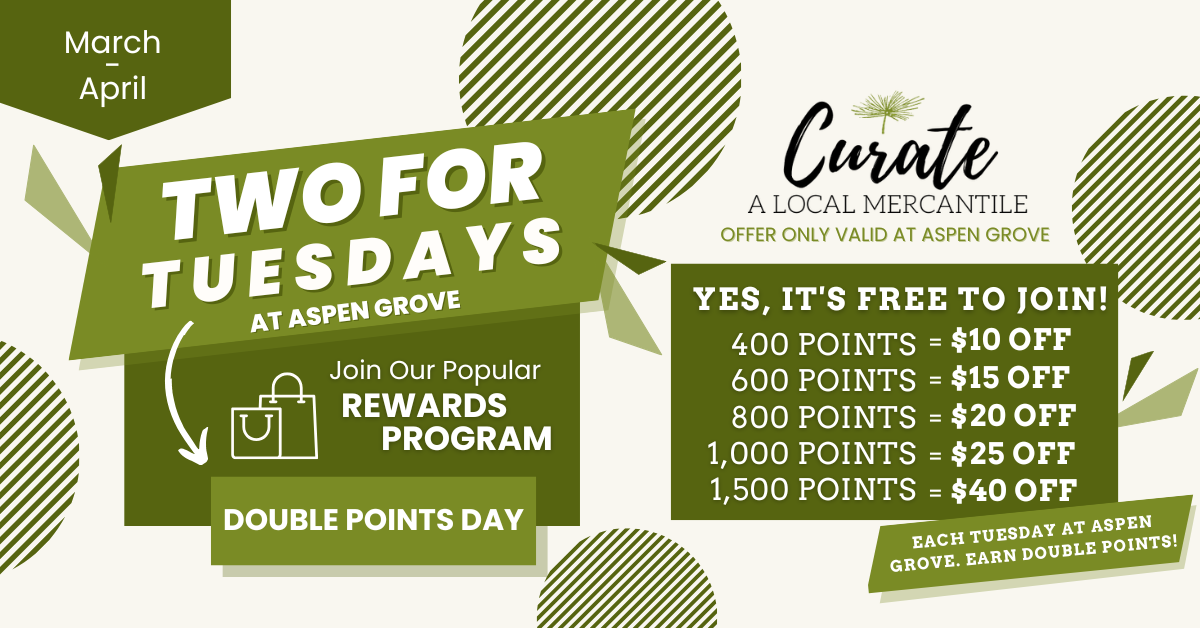two for tuesdays at curate mercantile aspen grove photo
