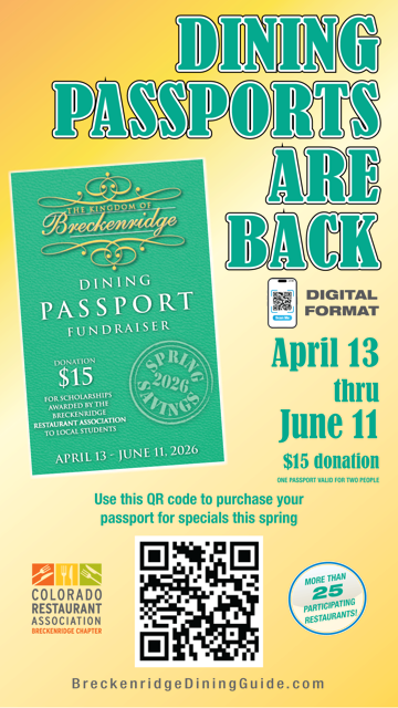 breckenridge dining passport- spring 2026 photo
