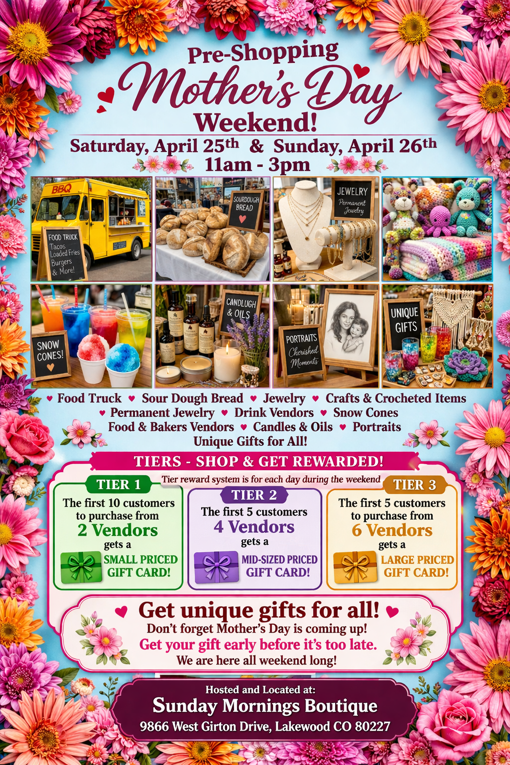 pre-shopping mother's day market event weekend photo