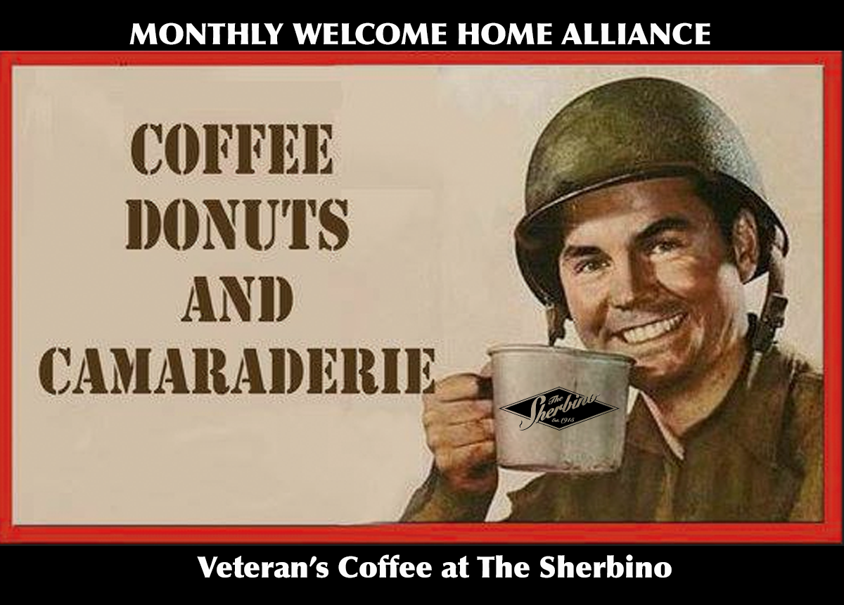 monthly veteran's coffee at the sherbino photo