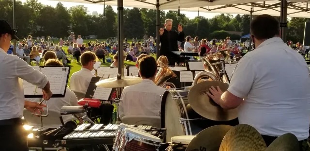 denver municipal band free summer concert at rocky mountain lake park photo