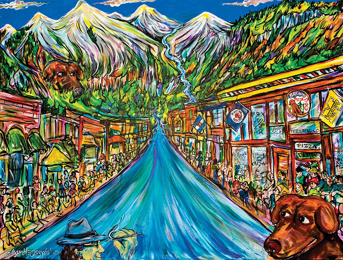 brown dog pizza in telluride photo