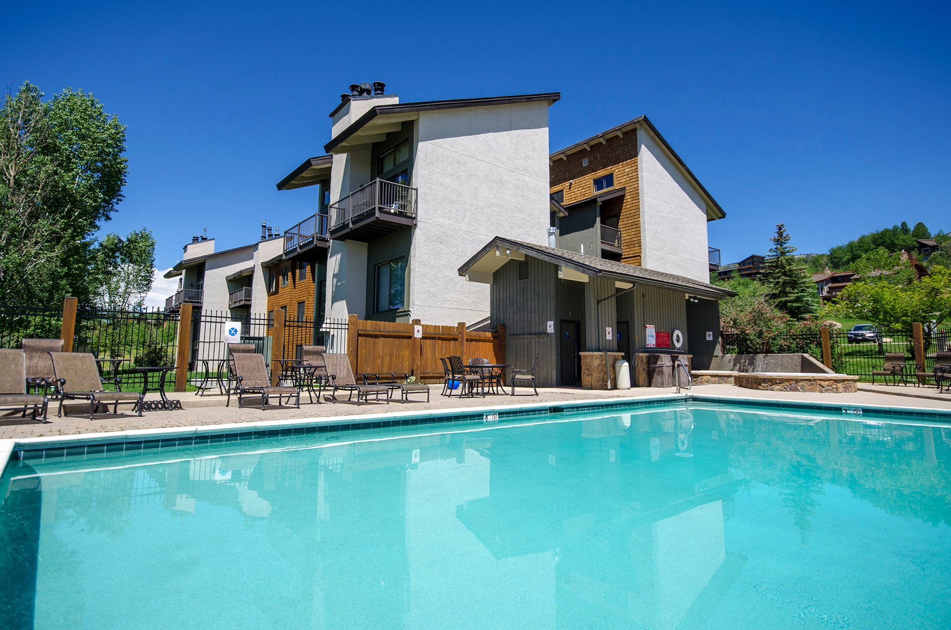 rockies pool in the summertime photo