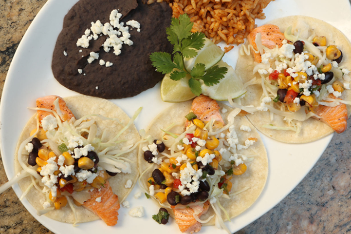 salmon tacos at sonterra grill in colorado springs photo