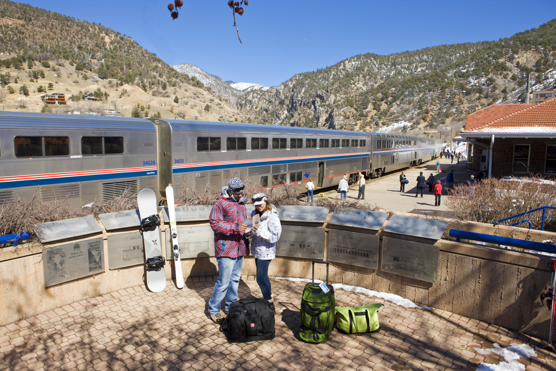 amtrak station in glenwood springs, colorado photo