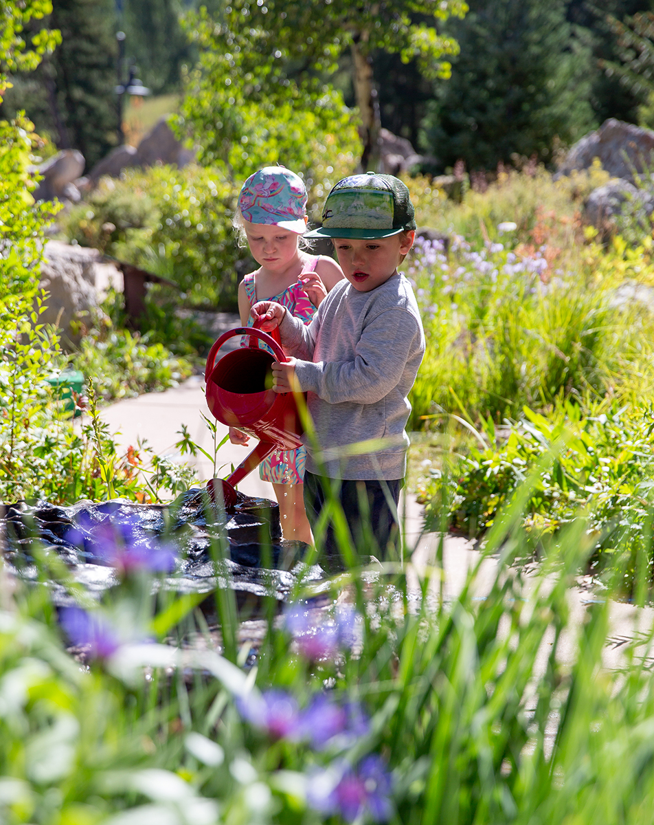 children helping tend to betty ford alpine gardens photo 19