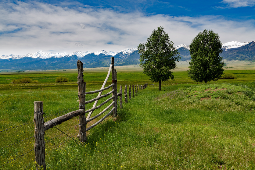 view from beckwith ranch, custer co, colorado photo