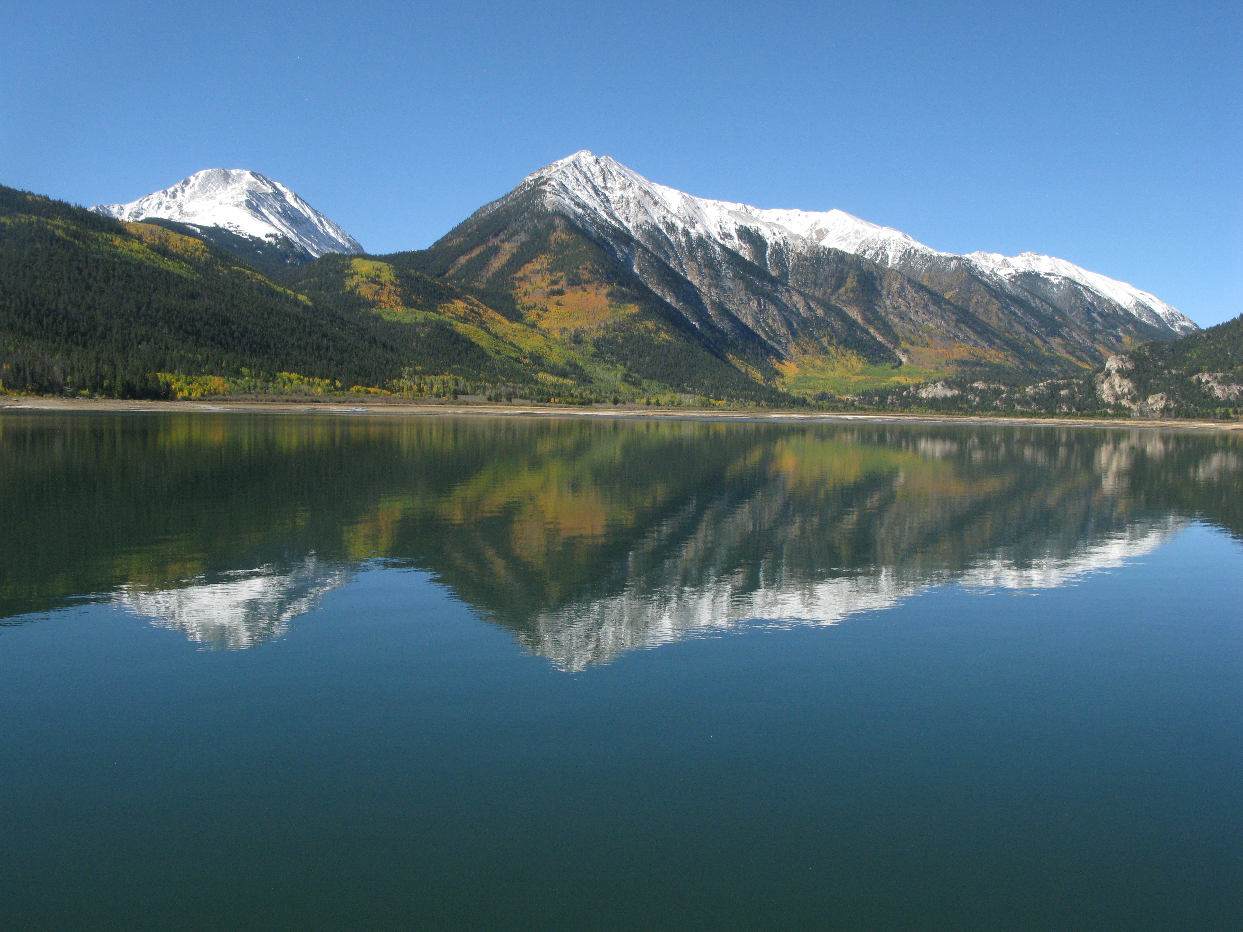 twin lakes and mountains photo