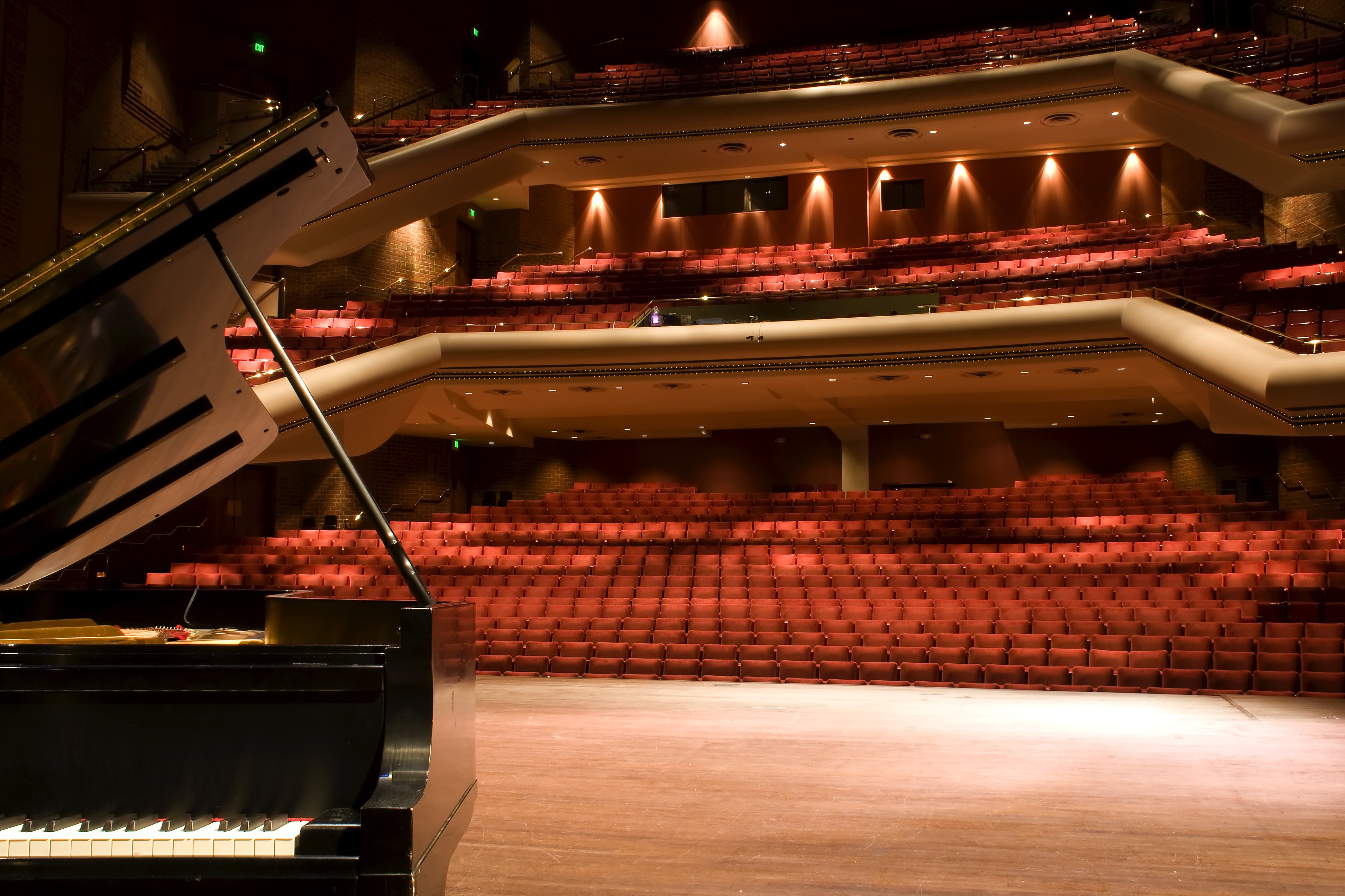 view from the stage at monfort concert hall photo