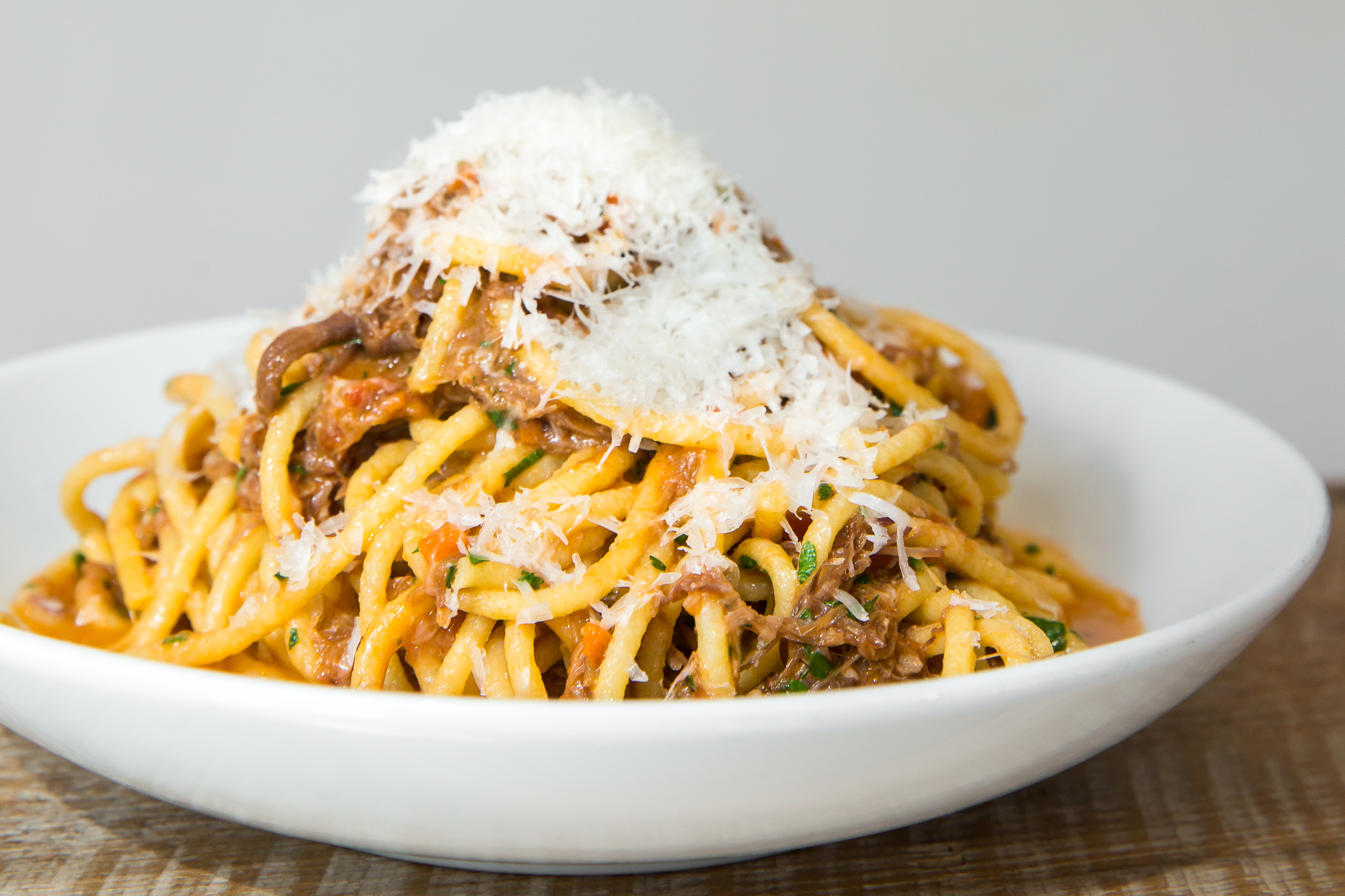 hand made bigoli pasta photo