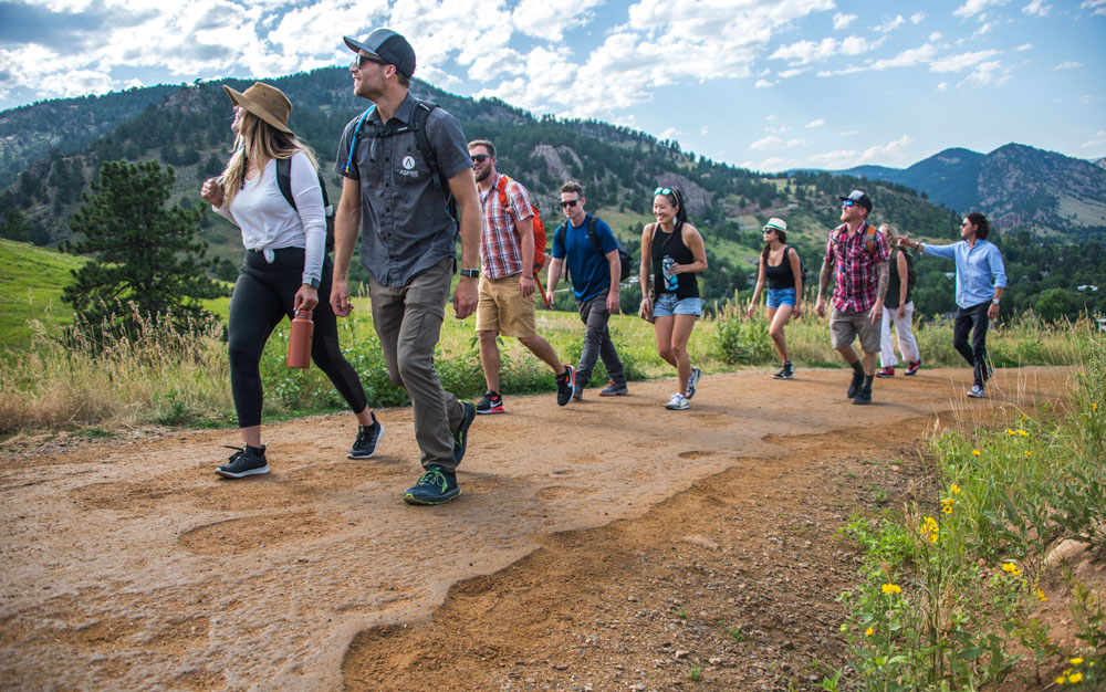 guided hiking tour in boulder, colorado photo