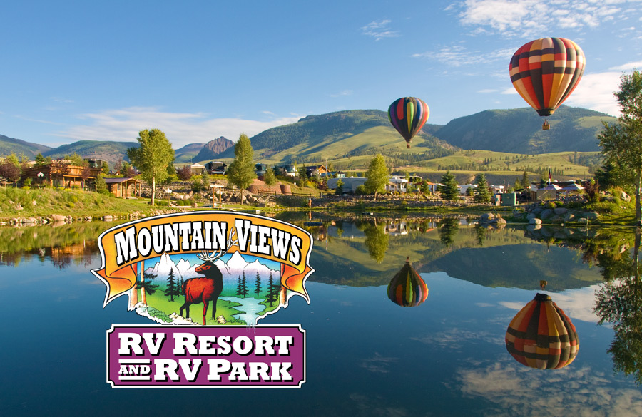 mountain views rv resort & park - stocked fishing pond, labor day weekend balloon festival in creede, co photo