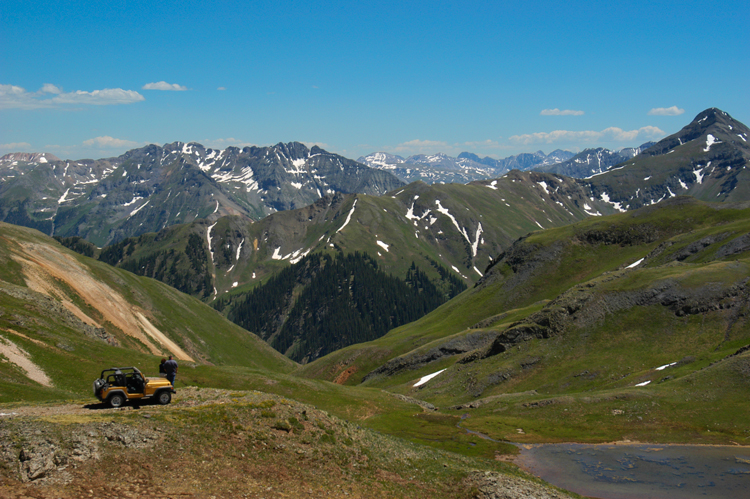 high mountain jeeping in colorado photo