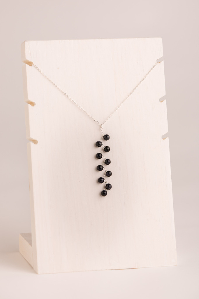 blue goldstone zig zag necklace photo