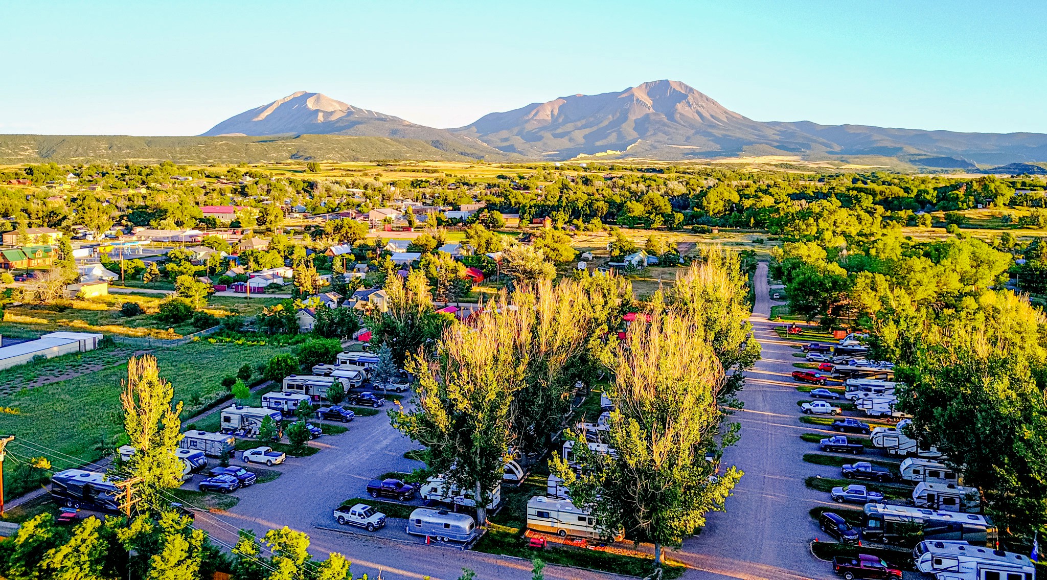 nestled at the base of the spanish peaks in la veta. you will experience true peace, relaxation & the rugged natural wonder of the centennial state at circle the wagons rv park! photo