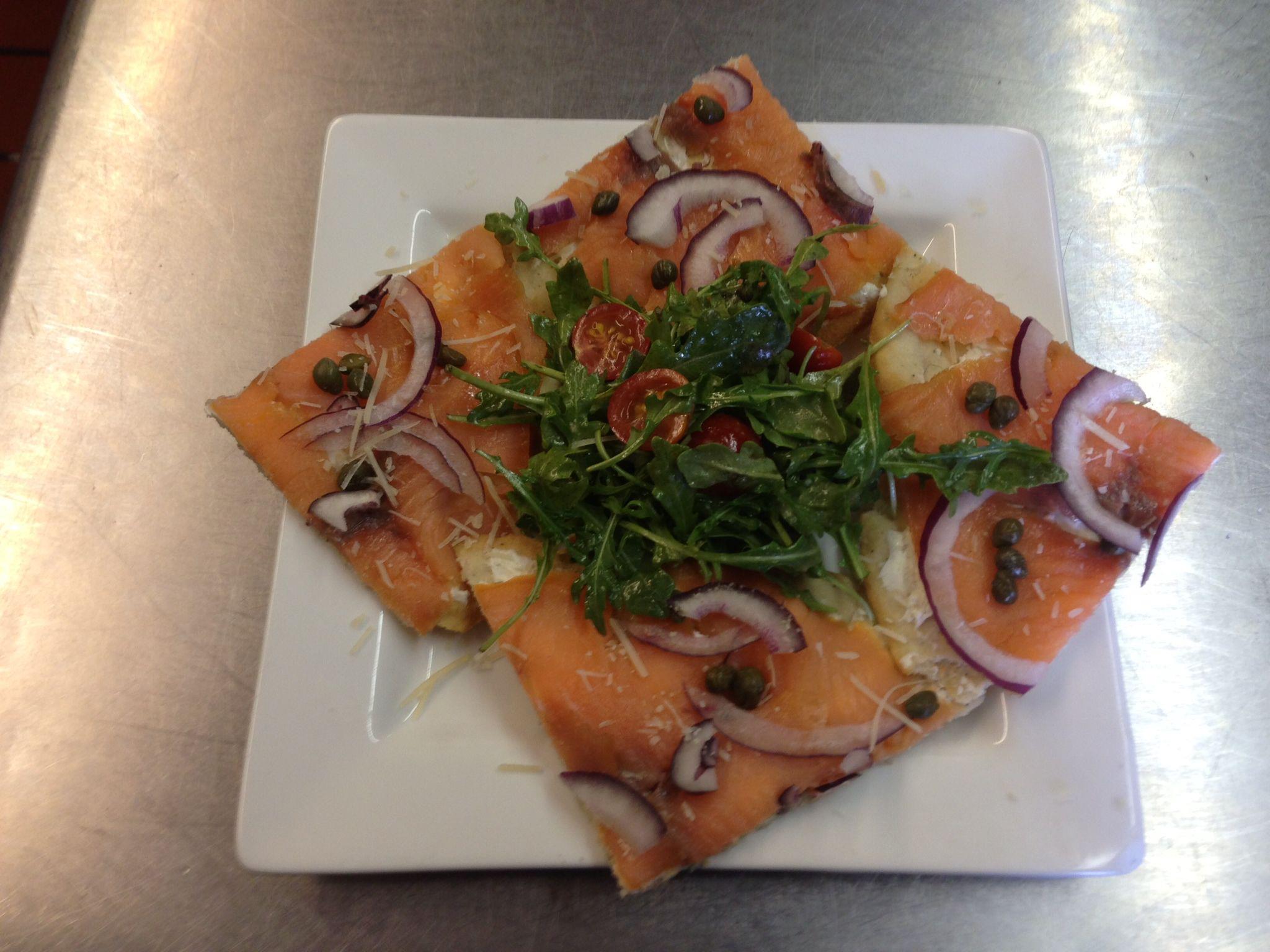 smoked salmon "lox" appetizer at park east restaurant in pueblo photo