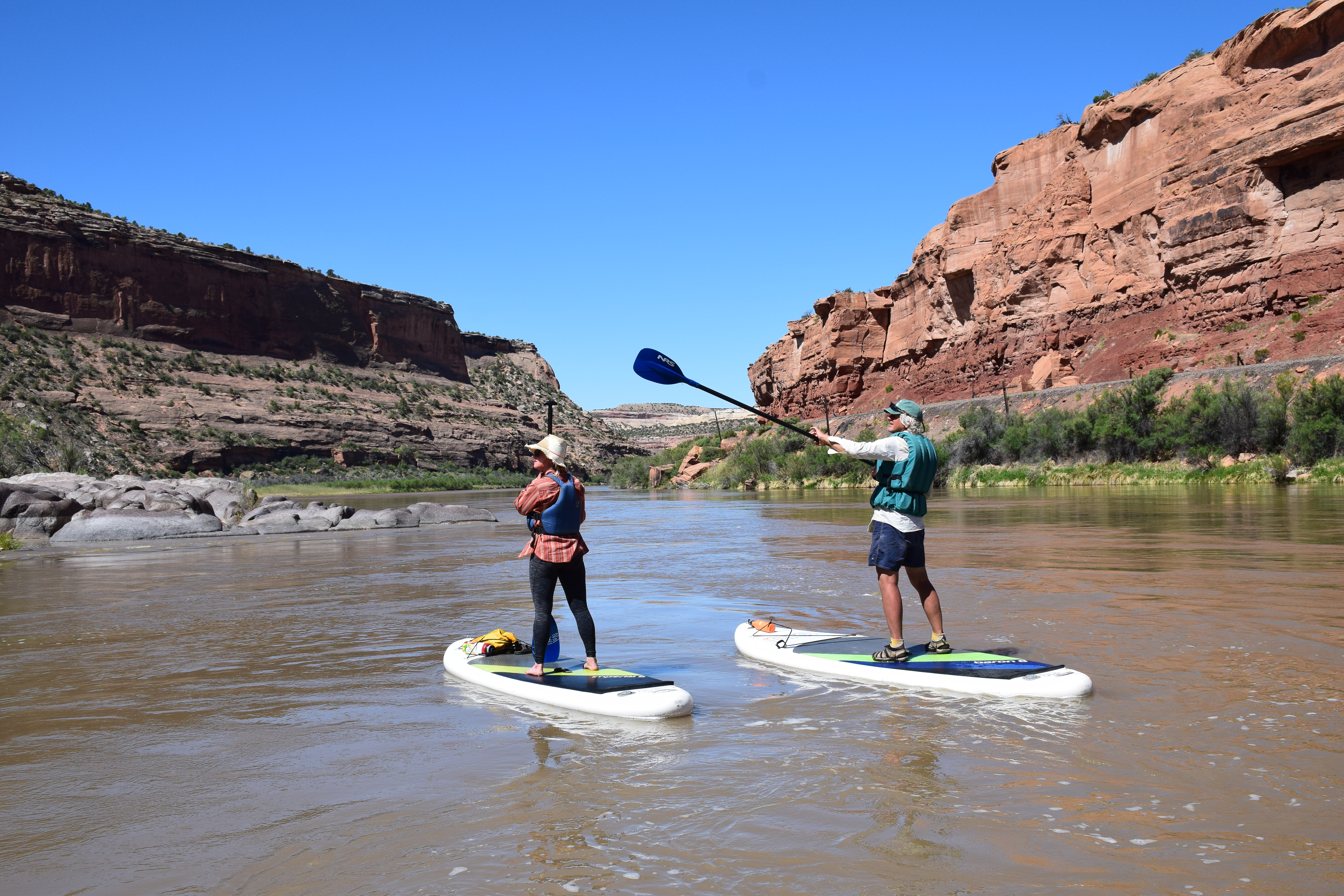 paddling through ruby canyon on the colorado river photo