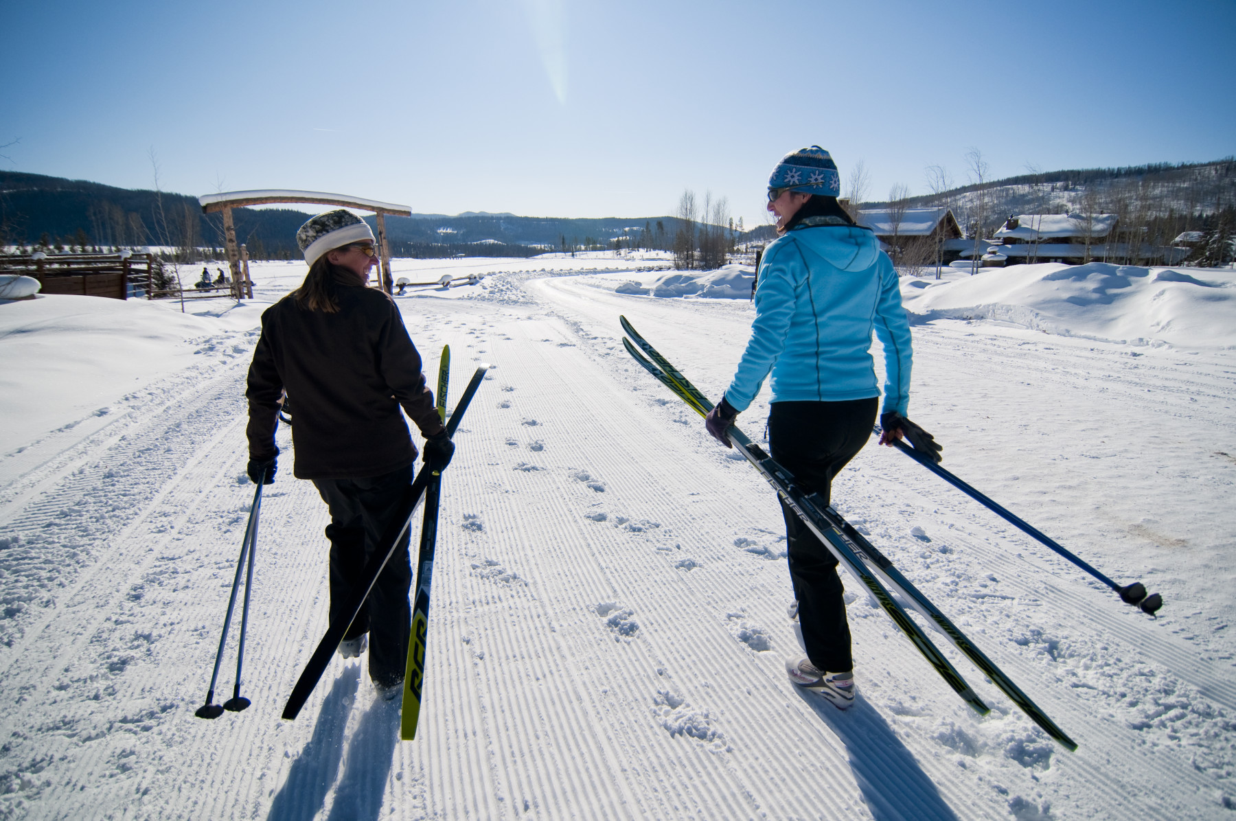 heading out to nordic cross country ski in colorado photo