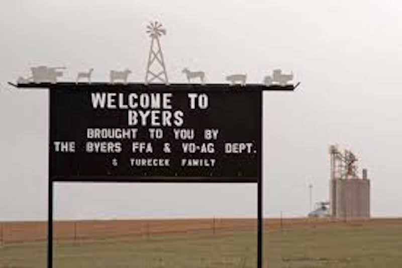 welcome to byers, colorado photo
