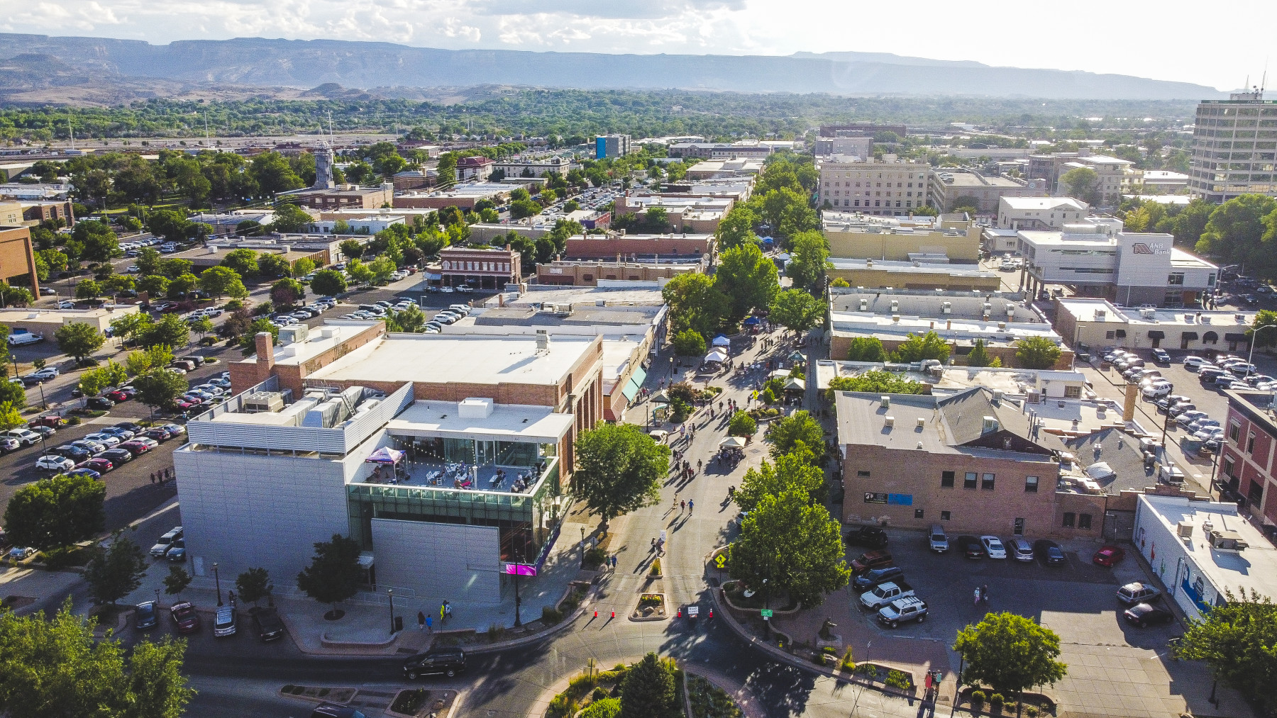 aerial photo of downtown. photo by devon balet photo