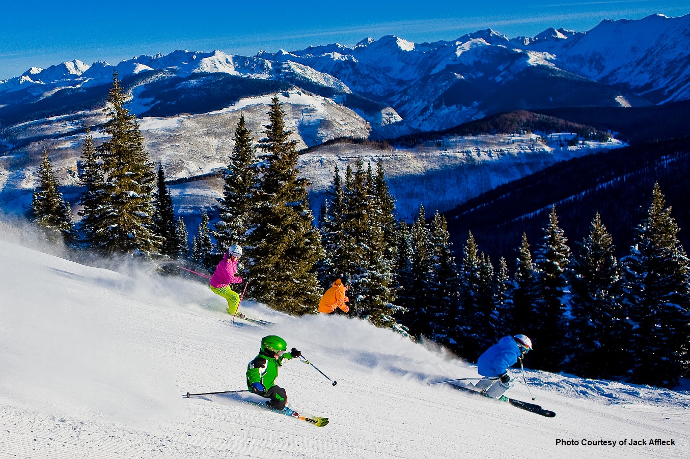 vail resort colorado family skiers photo
