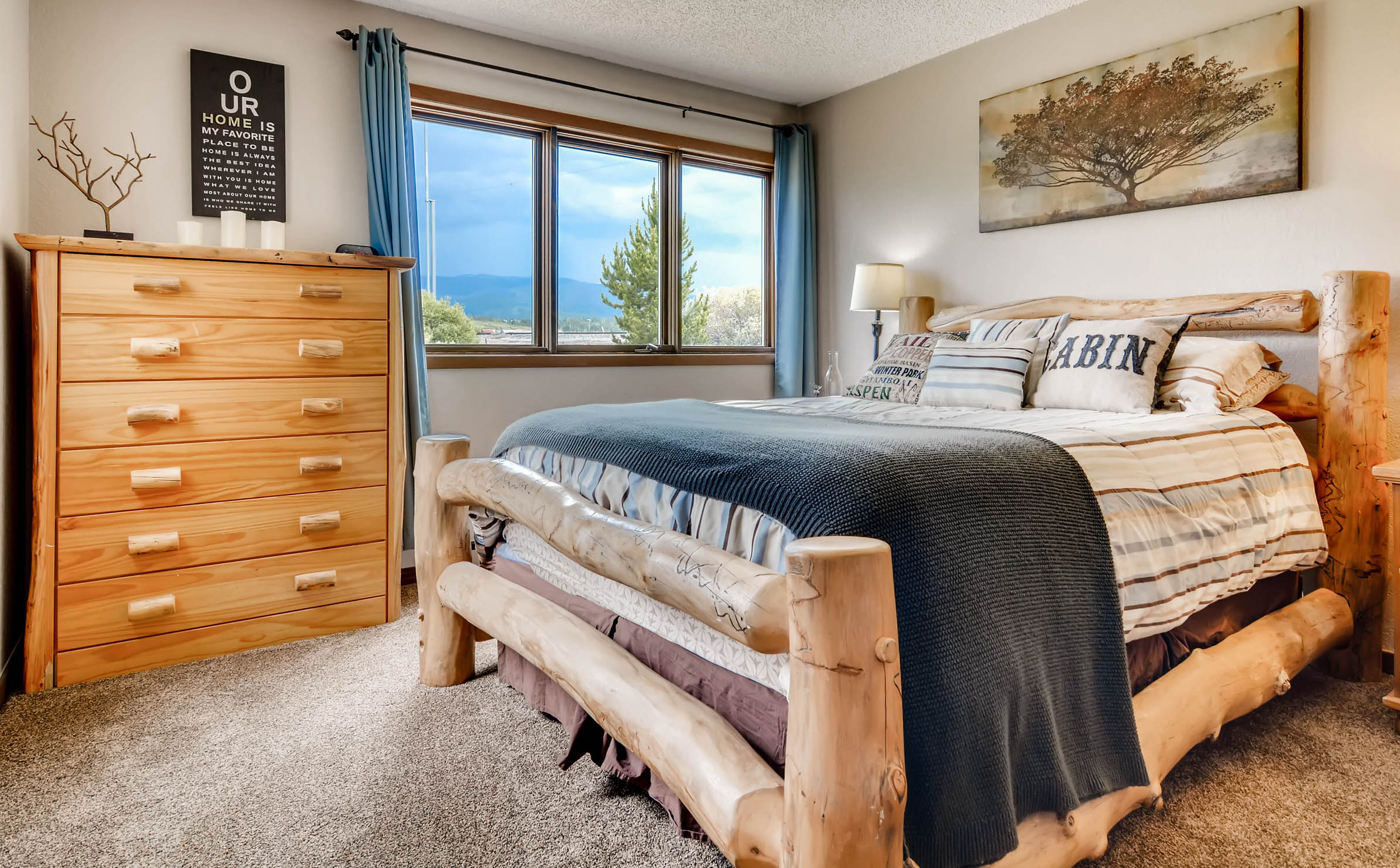 cozy mountain cabin atmosphere photo