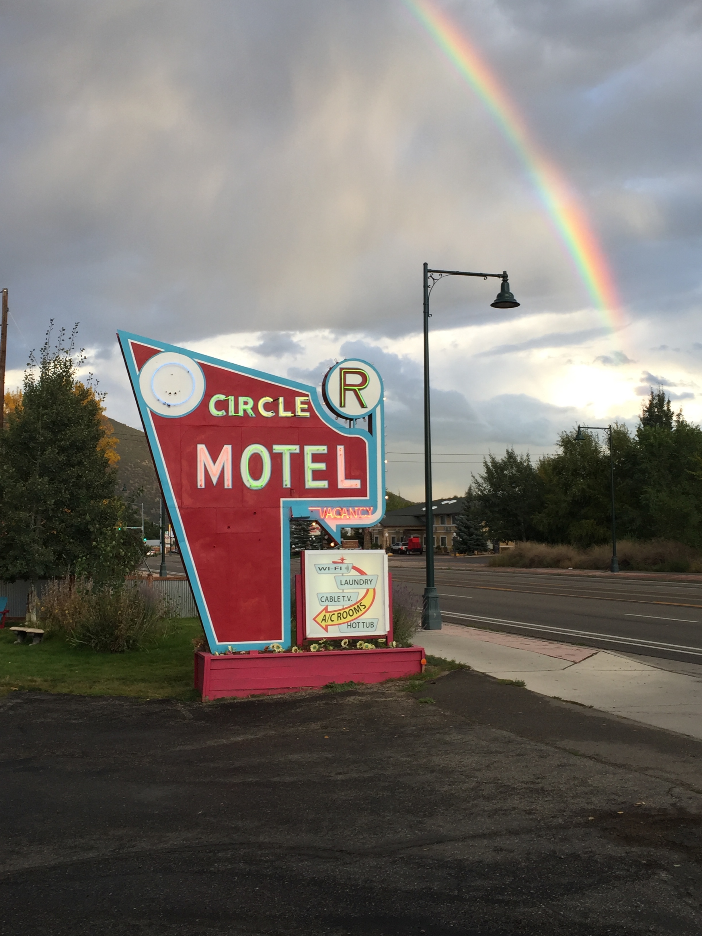 retro motel sign photo