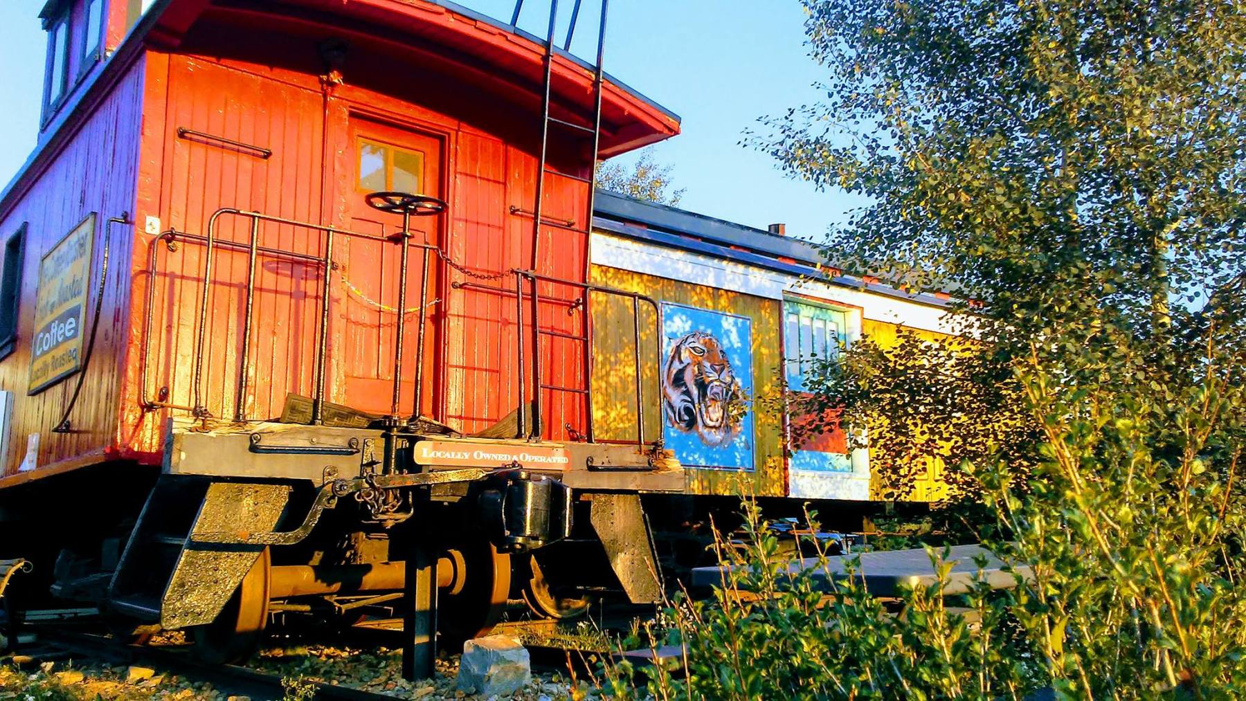 the train cars coffee and yogurt company photo