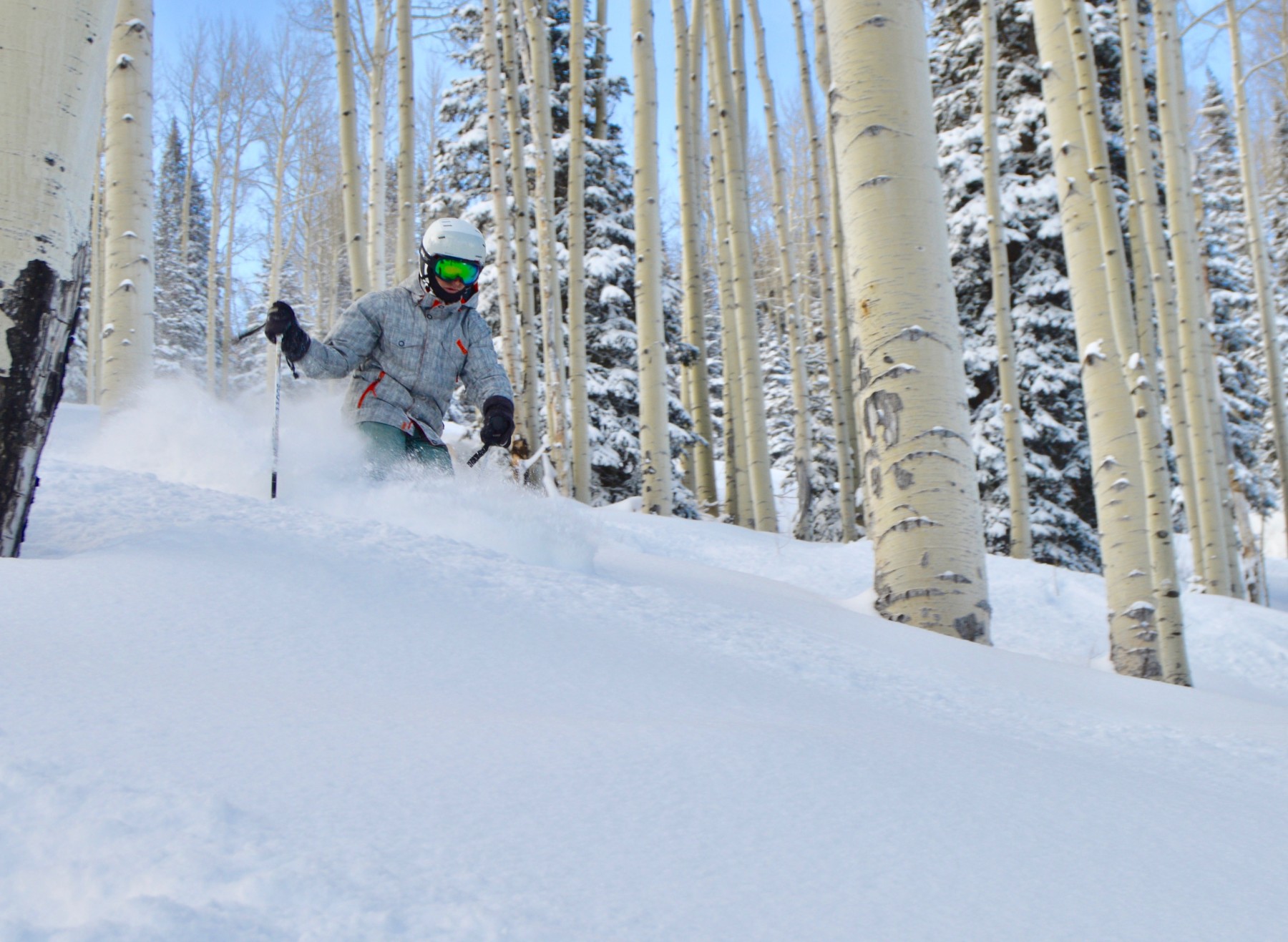 glade skiing at powderhorn is some of the best in the state! photo