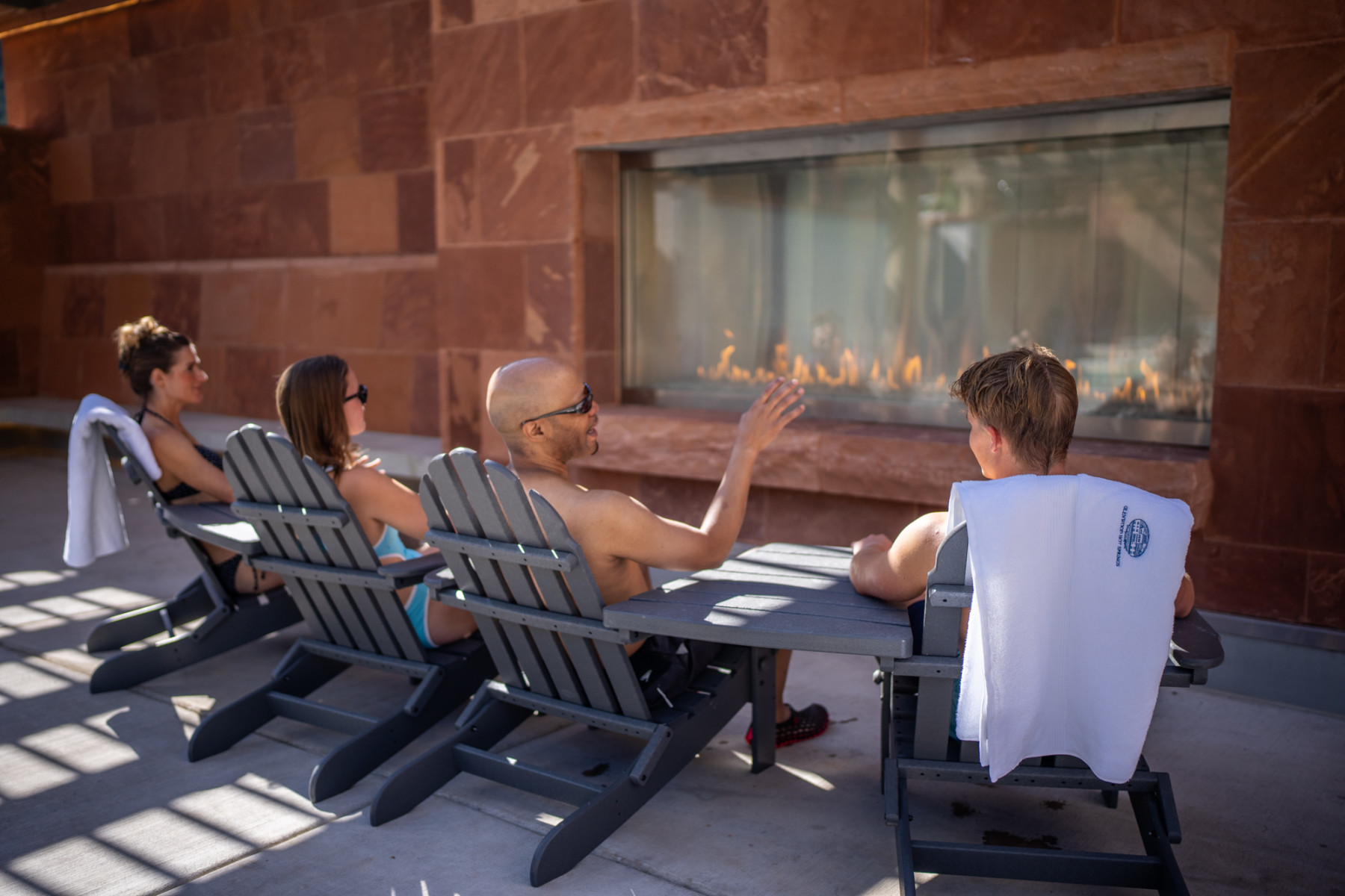 relax and enjoy the stone fireplace at the yampah mineral baths. photo 12