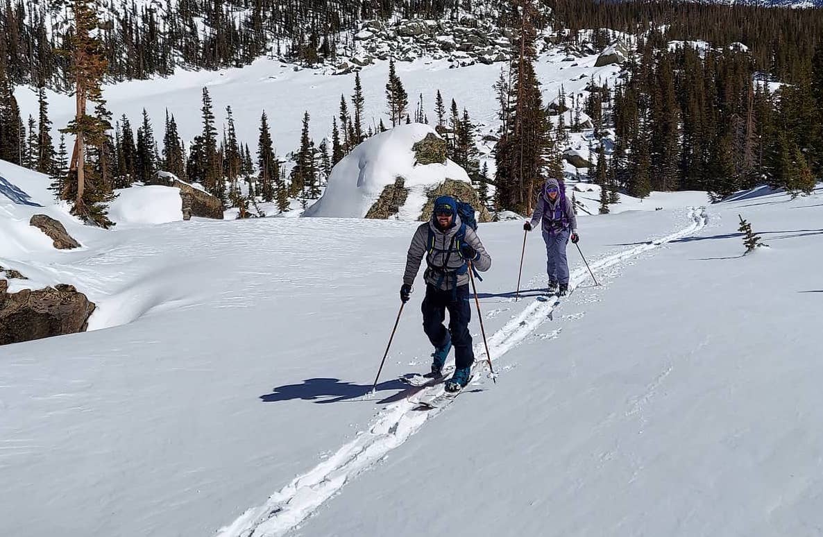 estes park rock climbing: elkin's snowshoe tour photo