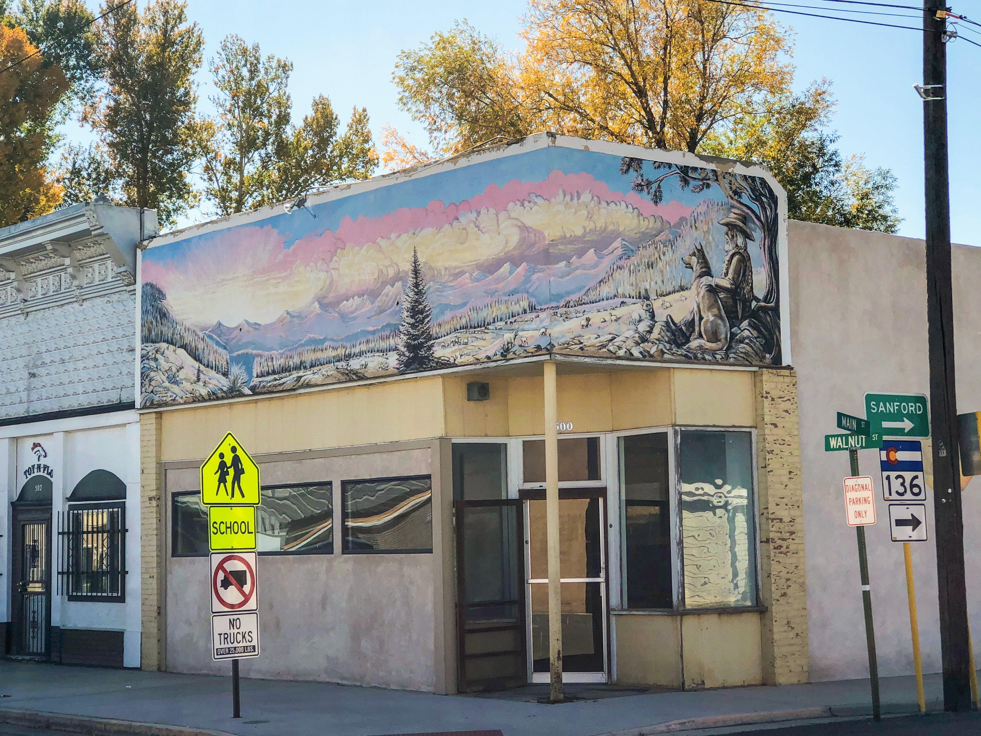 shepherd's sunrise mural in la jara by fred haberlein photo