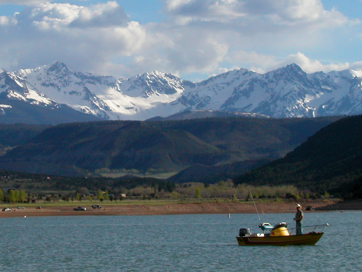 fishing the reservoir in ridgway colorado photo
