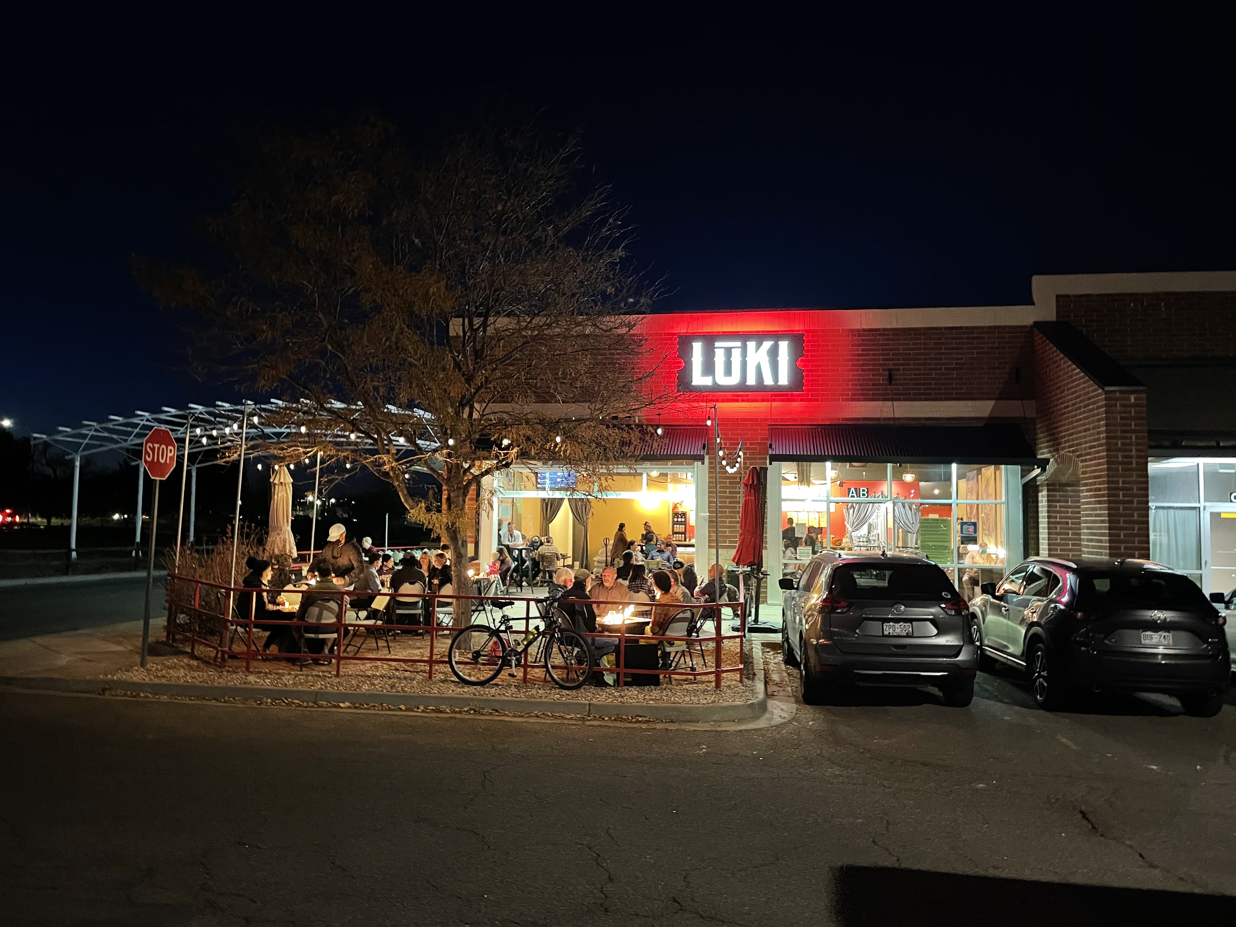 luki brewery at night photo