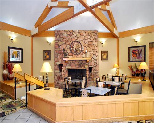lobby with fireplace photo 4