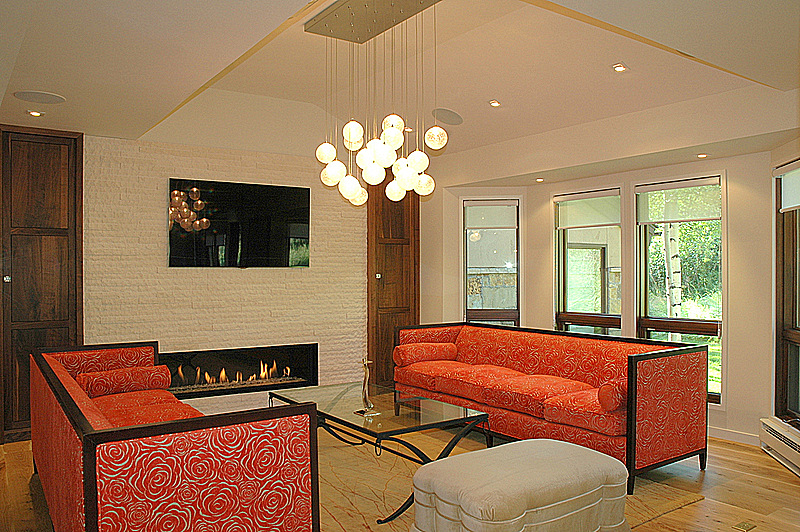 beauty inside and out of this contemporary living room photo