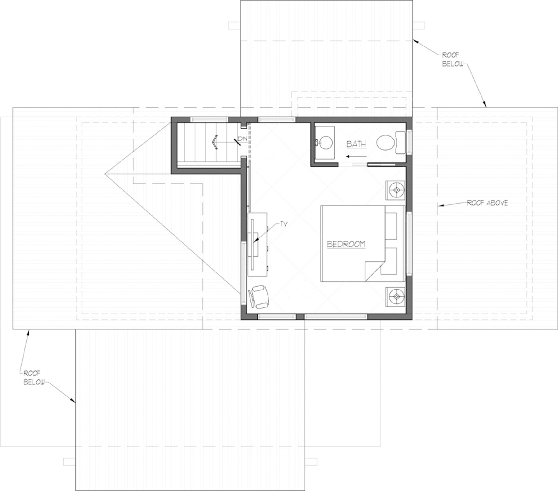 double king cabin floor plan - second story photo 16