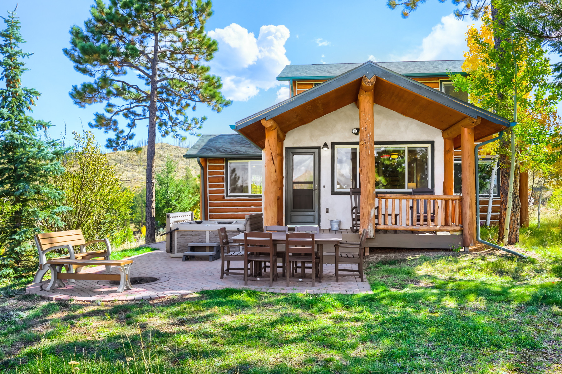 wilderness cabin front porch photo 20