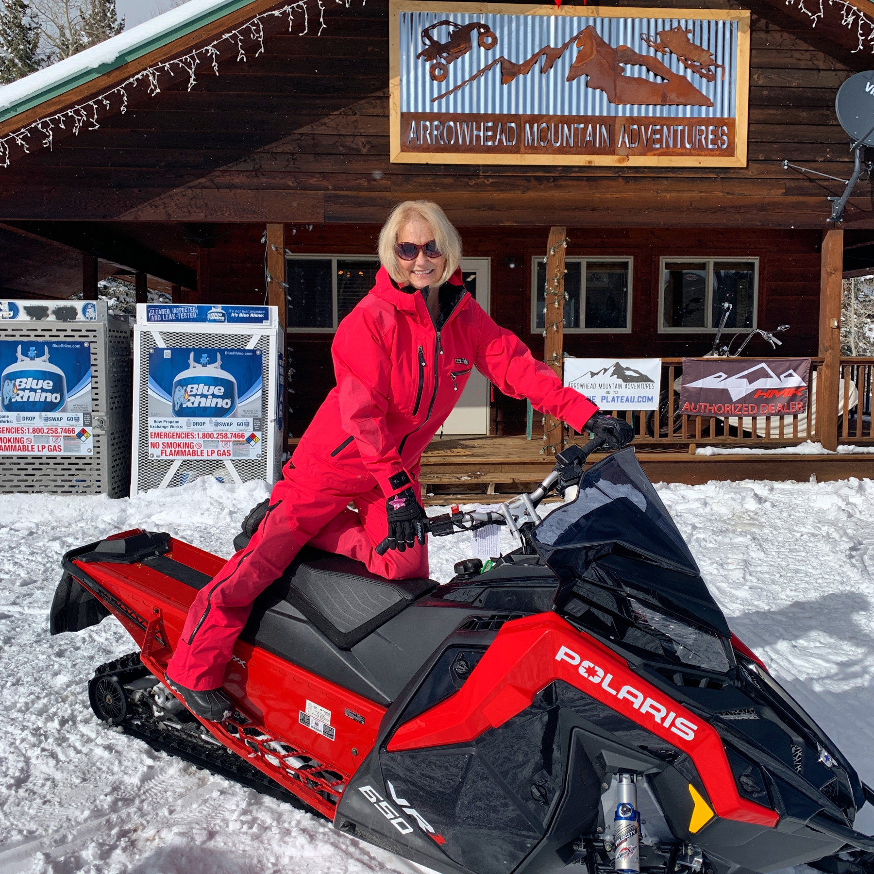 star on a polaris indy vr1 matryx snowmoible rental photo