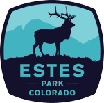 Visit Estes Park logo Visit Estes Park logo with illustration of an elk in front of mountains