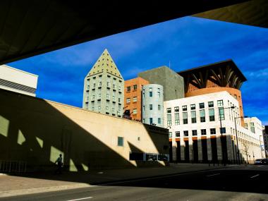 The Denver Public Library and Denver Art Musuem are located just steps from each other.