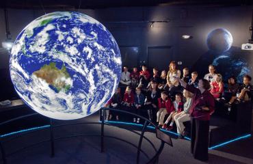 See a Science on a Sphere presentation in our Northrop Grumman Science Center Photo