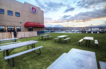 One of the many beautiful sunsets from our patio. Photo