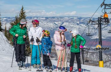 tucked amid the roaring fork valley, sunlight offers affordable skiing in the heart of the rocky mountains. photo