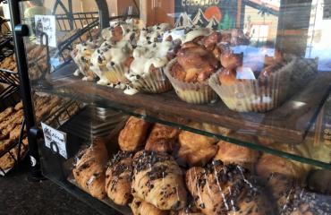 The bakery case at Goodys Photo