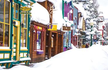 winter in the town of crested butte photo