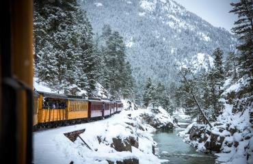 Cascade Canyon Winter Train Photo