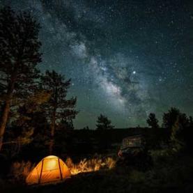 Night skies in Westcliffe camping tent at night in westcliffe colorado